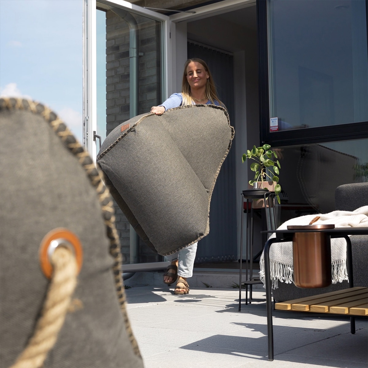 Cobana-Lounge-Chair-Pouf-Grey harmaa