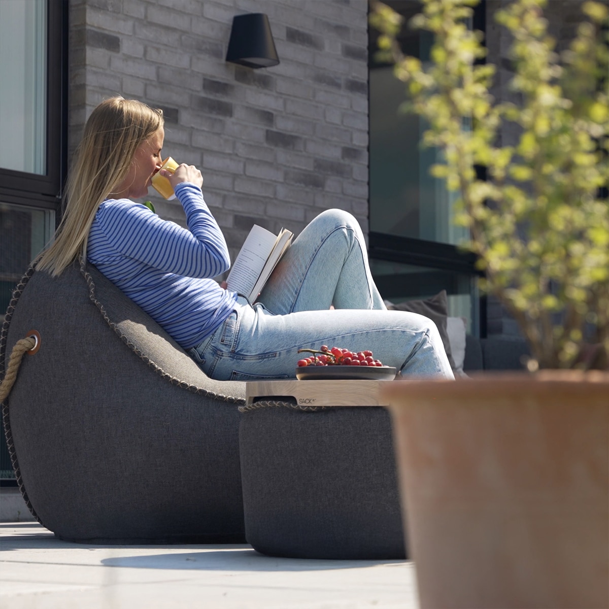 Cobana-Lounge-Chair-Pouf-Grey harmaa