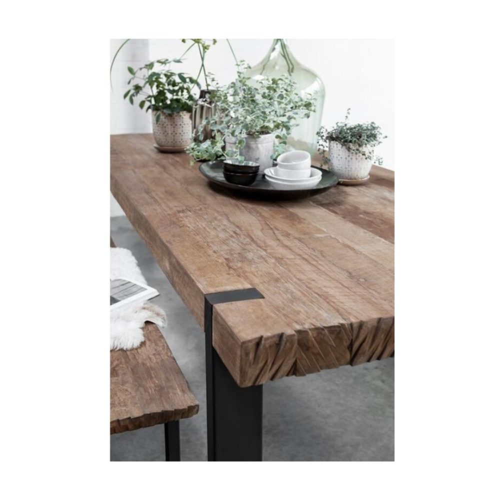 Snugg Timeless Beam jykevä puinen ruokapöytä 250x100