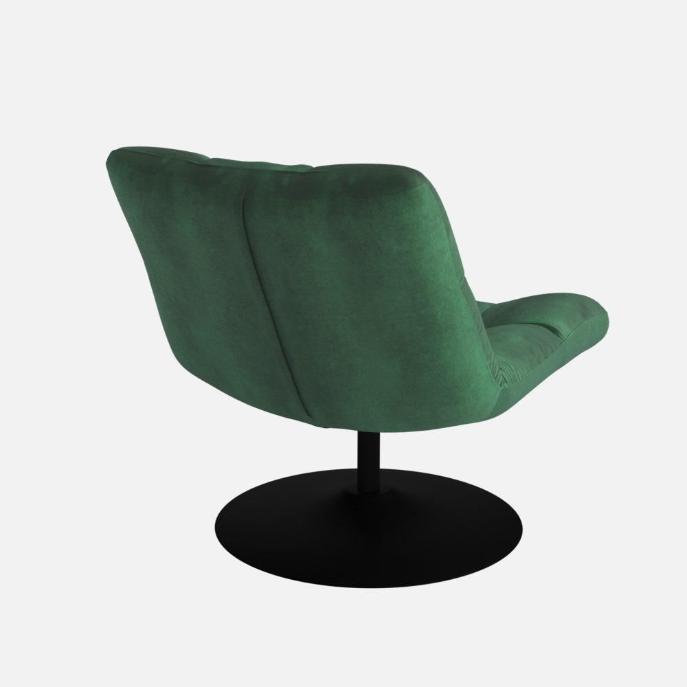 Snugg DutchBone Lounge Chair Bar velvet vihreä nojatuoli