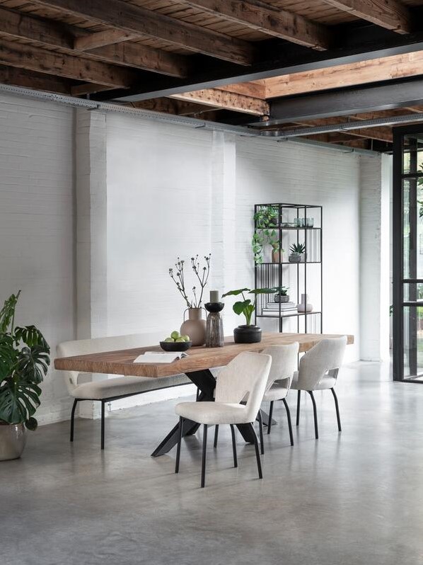 dining-table-newton-tuoli-vista-Bloom pitkä penkki 190 bouckle valkoinen