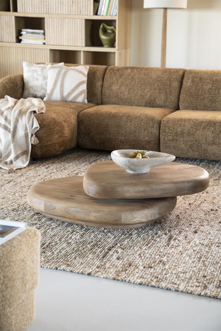 Kabo epäsymmetrinen sohvapöytä_Takara villamatto