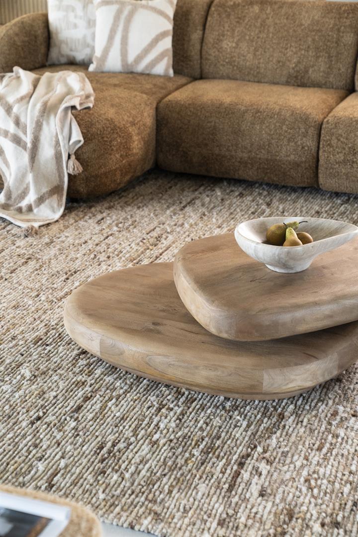 Kabo epäsymmetrinen sohvapöytä_Takara villamatto