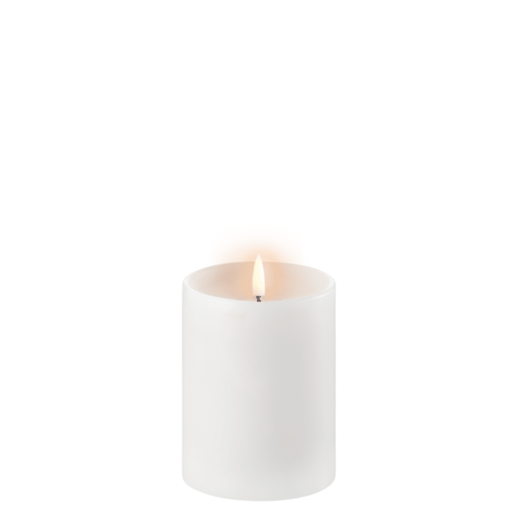 Uyuni led kynttilä melted Smooth White, 10 cm