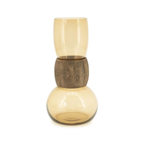 Verra korkea maljakko, ruskea