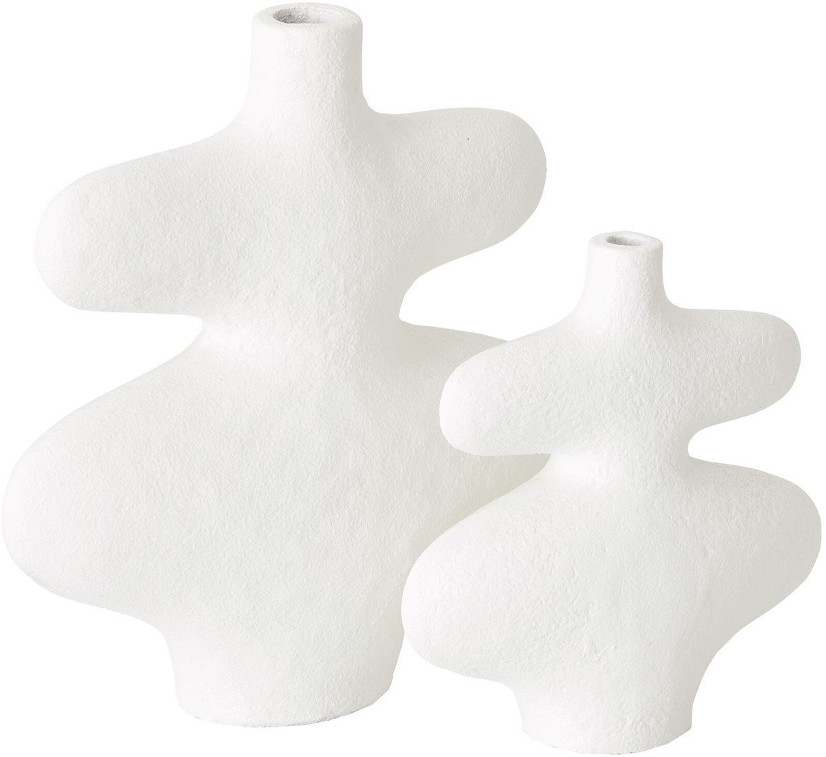 Valkoinen vaasi La Femme, iso ja pieni