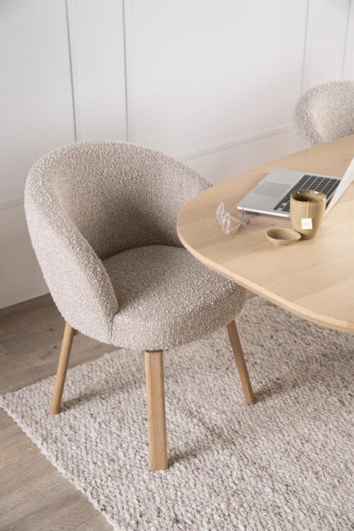 Livia puinen ruokapöydän tuoli taupe