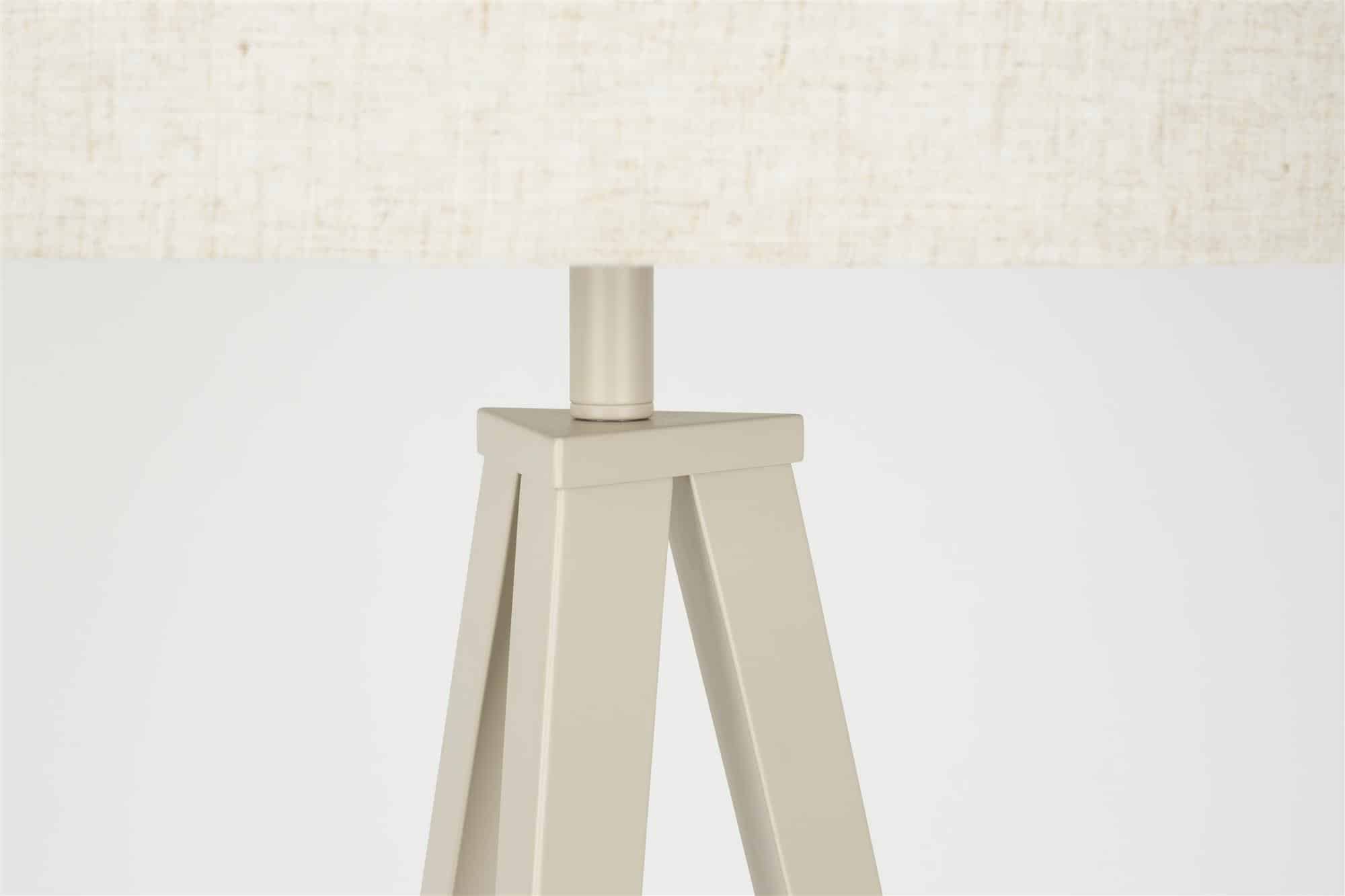 kolmijalkainen lattiavalaisin beige