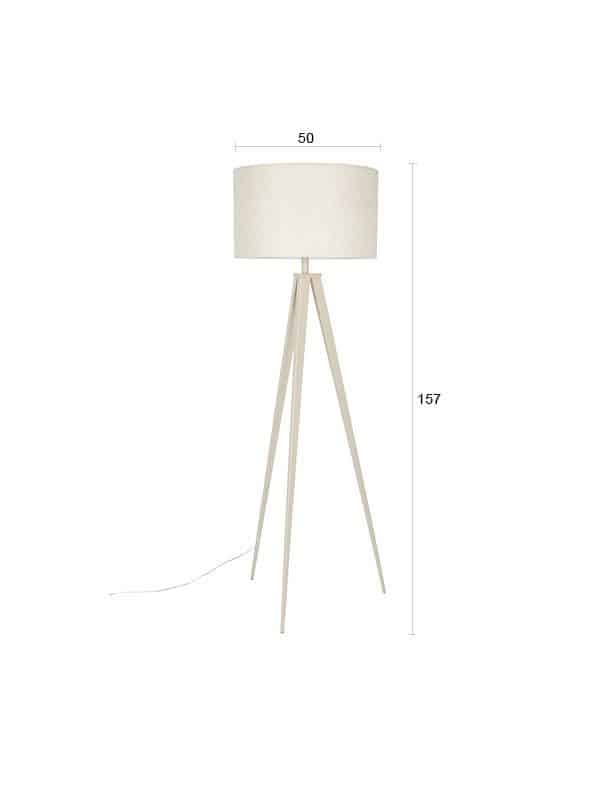 kolmijalkainen lattiavalaisin beige